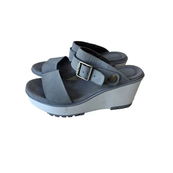 TIMBERLAND Koralyne Platform Wedge Leather Sandals Women’s US 8 EU 39 - Picture 1 of 11